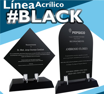 TROFEOS acrilico negro